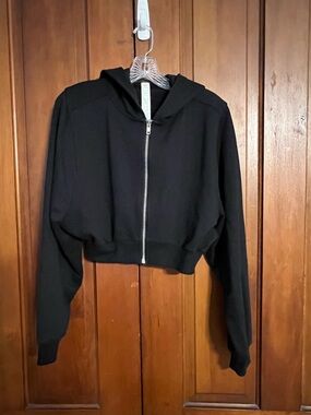 ALO Sweet Escape Zip Up Hoodie Black Size M Great Pre-Owned Condition
